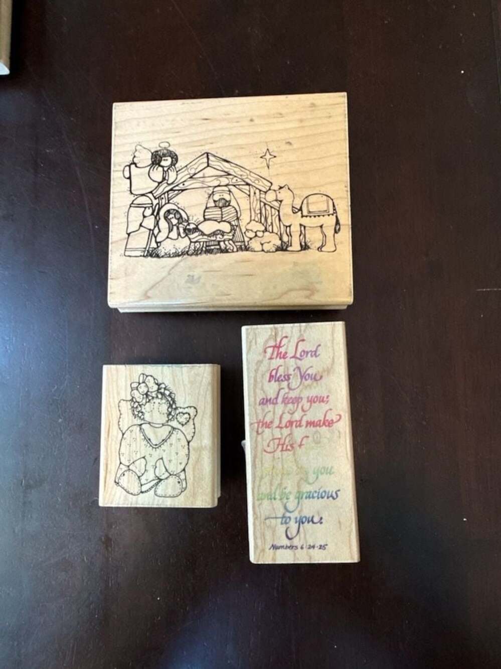 DOTS Christmas Nativity and Biblical Scripture Rubber Stamp Set